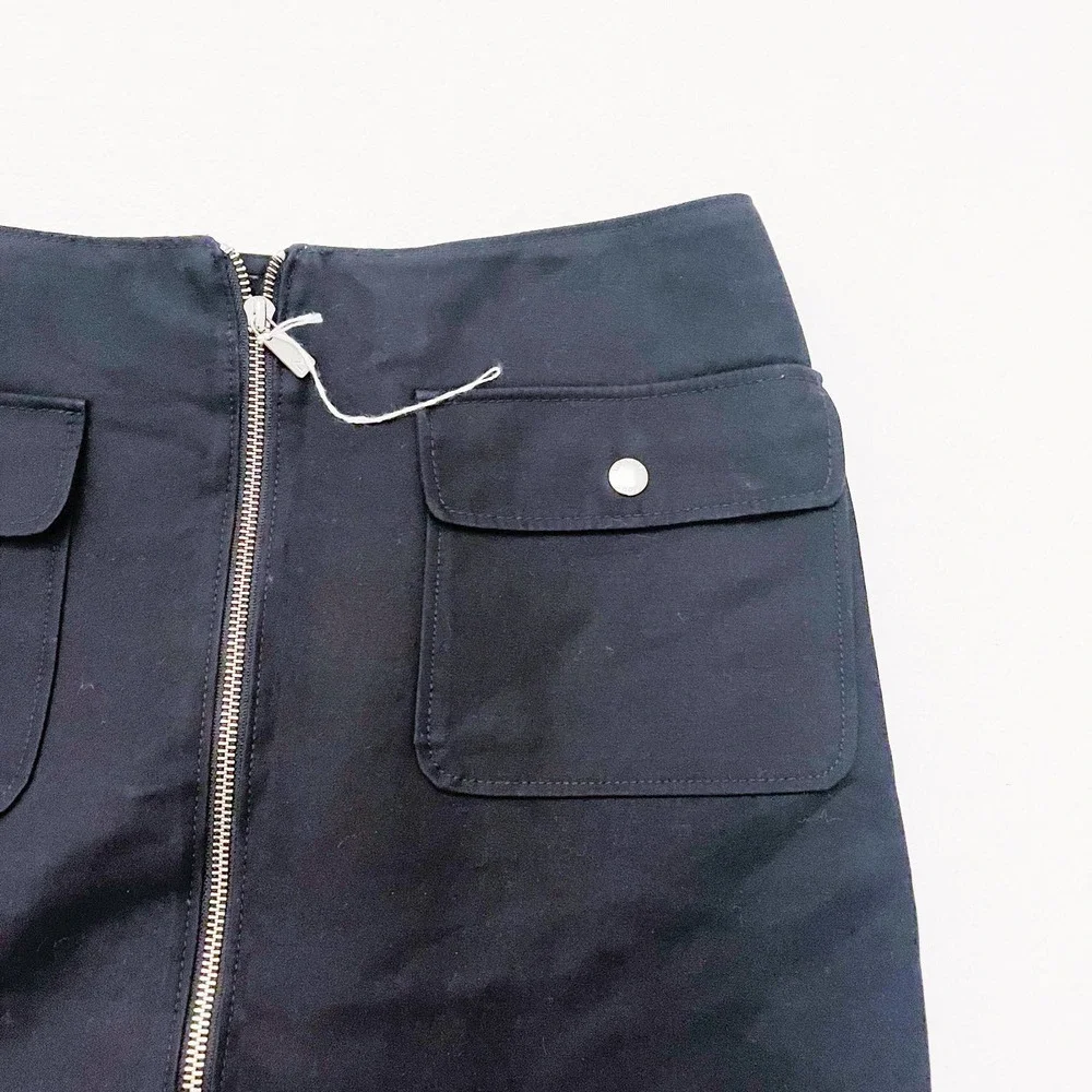 Michael Kors Black Zippered Front Pencil Skirt SZ6